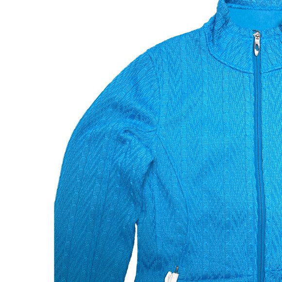 Spyder Hoody Cable Core Zipup - Baby Blue | Med - Picture 4 of 15